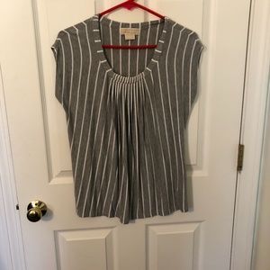 Gray and White T-shirt